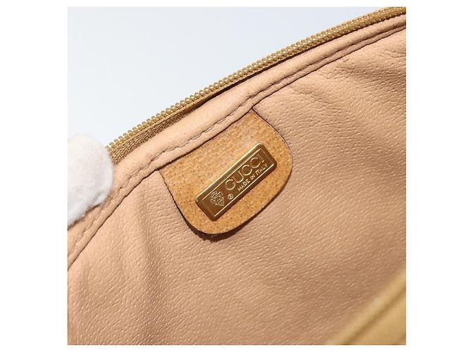 Gucci Borsa a Spalla Micro GG Supreme PVC Beige Oro Auth ep13139 D'oro - vista 18