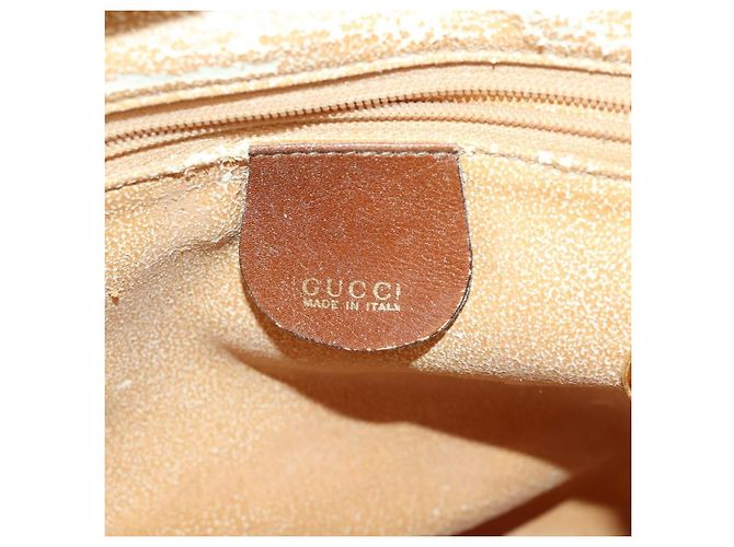Borsa a mano in pelle Gucci Bamboo 2way marrone oro 000 122 0290 Auth 168572 D'oro - vista 21