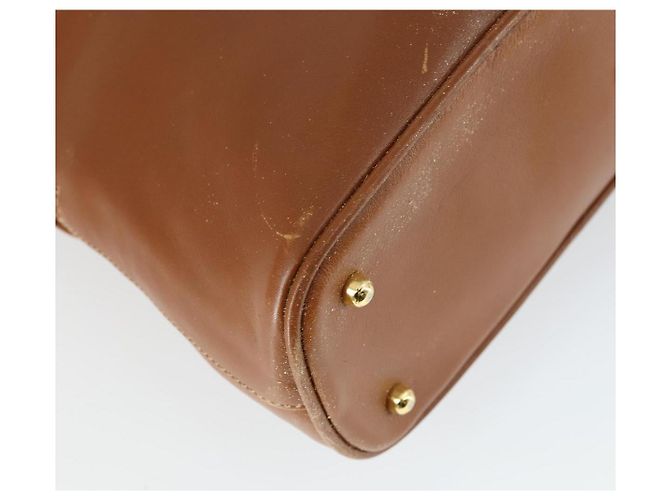 Borsa a mano in pelle Gucci Bamboo 2way marrone oro 000 122 0290 Auth 168572 D'oro - vista 9