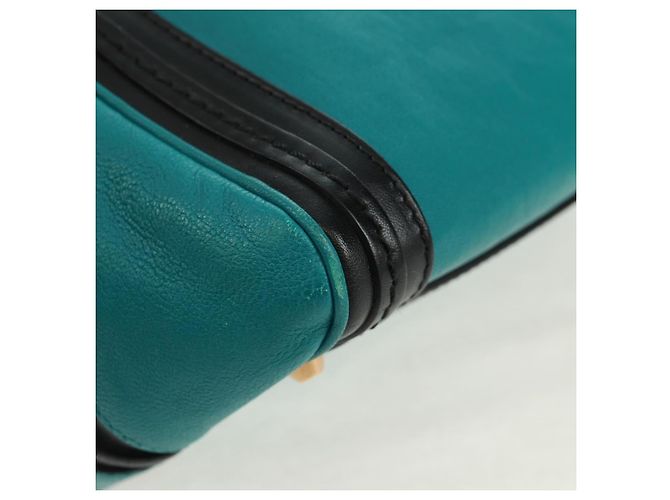 Chloé Borsa a mano Chloe Alice in pelle 2 vie blu oro Auth 170574V D'oro - vista 14