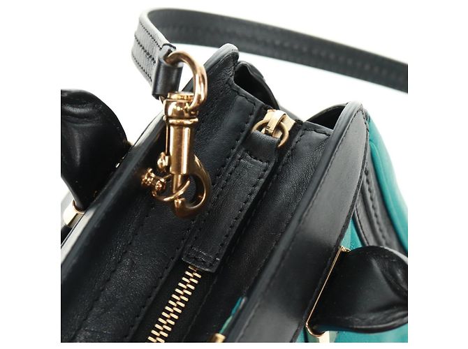 Chloé Borsa a mano Chloe Alice in pelle 2 vie blu oro Auth 170574V D'oro - vista 17