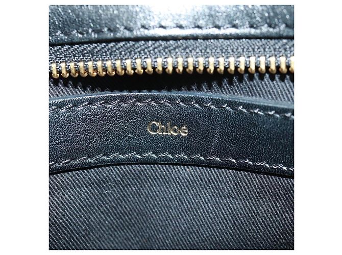 Chloé Borsa a mano Chloe Alice in pelle 2 vie blu oro Auth 170574V D'oro - vista 18