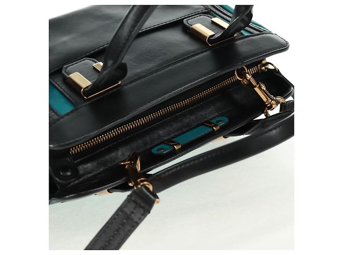 Chloé Borsa a mano Chloe Alice in pelle 2 vie blu oro Auth 170574V D'oro - vista 6