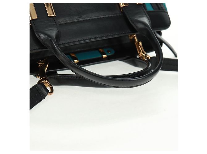 Chloé Borsa a mano Chloe Alice in pelle 2 vie blu oro Auth 170574V D'oro - vista 7