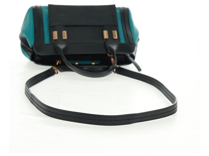 Chloé Borsa a mano Chloe Alice in pelle 2 vie blu oro Auth 170574V D'oro - vista 9