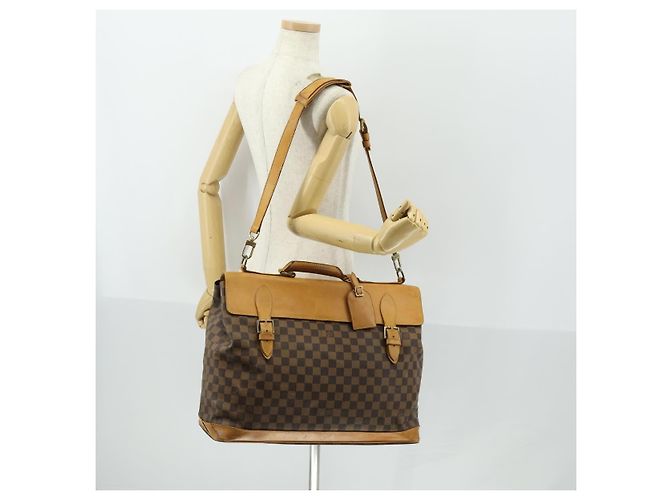LOUIS VUITTON Borsa Boston Clipper Damier Ebene 2way M99039 LV Auth 169619 - vista 28