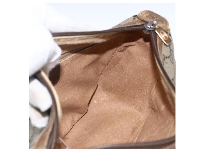 Borsa Gucci GG Supreme Web Sherry Line in PVC Beige Rosso 89 02 032 Auth ti3672 - vista 19