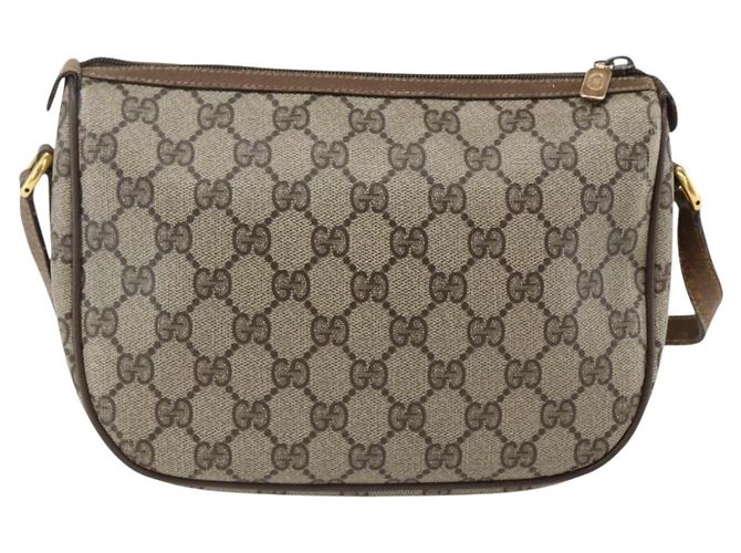 Borsa Gucci GG Supreme Web Sherry Line in PVC Beige Rosso 89 02 032 Auth ti3672 - vista 2