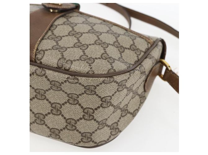 Borsa Gucci GG Supreme Web Sherry Line in PVC Beige Rosso 89 02 032 Auth ti3672 - vista 9
