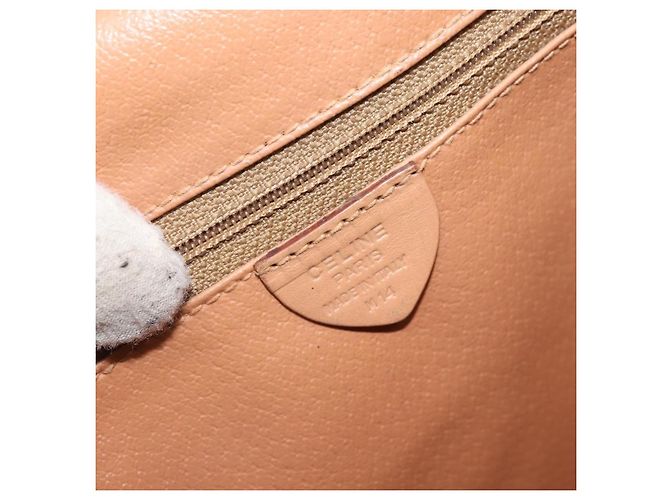 Céline Borsa a spalla in tela Macadam CELINE in pelle PVC marrone oro Auth 170119 D'oro - vista 12