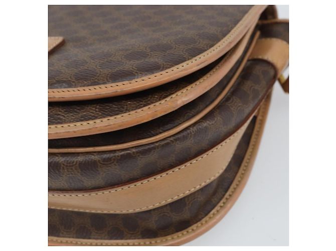 Céline Borsa a spalla in tela Macadam CELINE in pelle PVC marrone oro Auth 170119 D'oro - vista 14