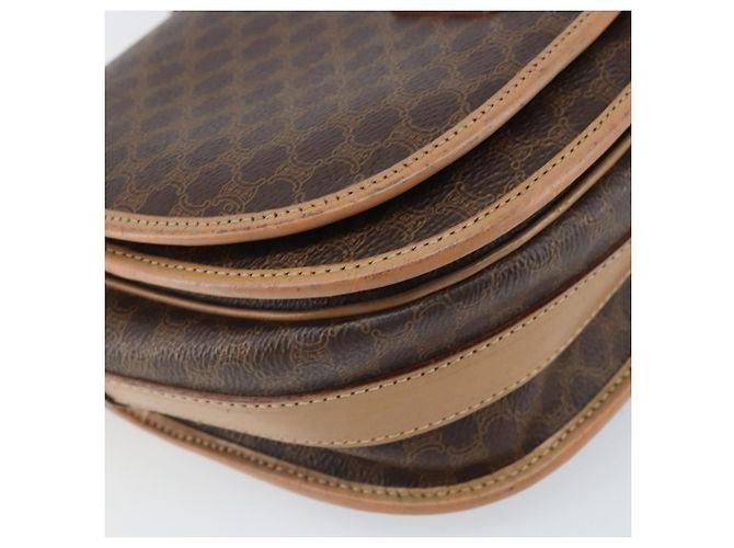 Céline Borsa a spalla in tela Macadam CELINE in pelle PVC marrone oro Auth 170119 D'oro - vista 15