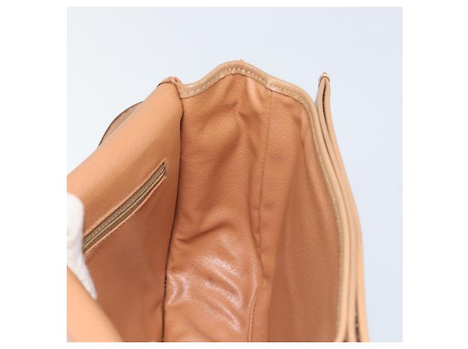Céline Borsa a spalla in tela Macadam CELINE in pelle PVC marrone oro Auth 170119 D'oro - vista 19