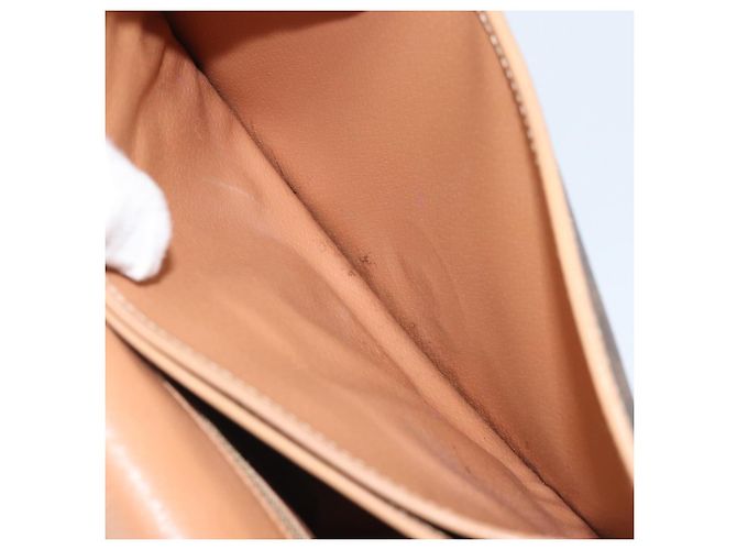 Céline Borsa a spalla in tela Macadam CELINE in pelle PVC marrone oro Auth 170119 D'oro - vista 22