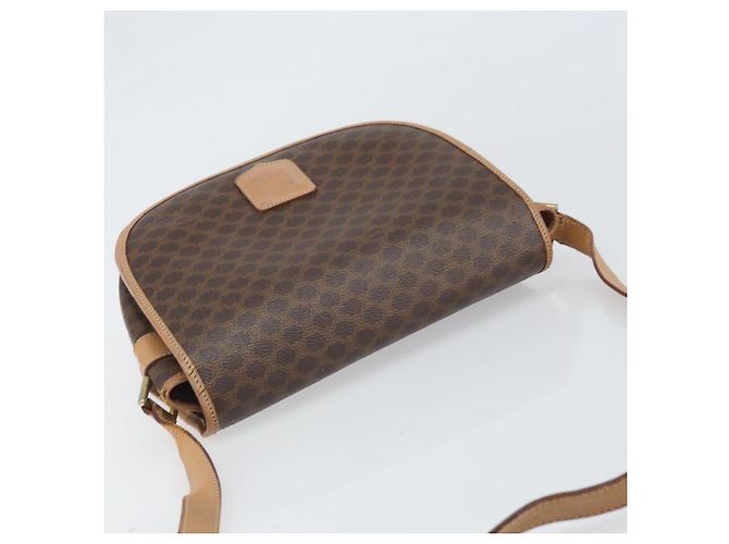 Céline Borsa a spalla in tela Macadam CELINE in pelle PVC marrone oro Auth 170119 D'oro - vista 6