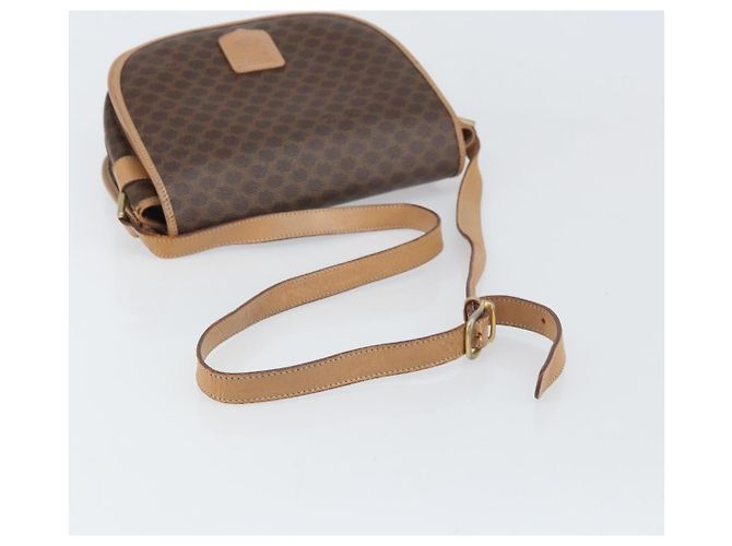 Céline Borsa a spalla in tela Macadam CELINE in pelle PVC marrone oro Auth 170119 D'oro - vista 7