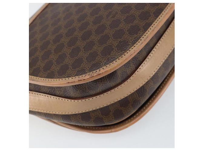 Céline Borsa a spalla in tela Macadam CELINE in pelle PVC marrone oro Auth 170119 D'oro - vista 9