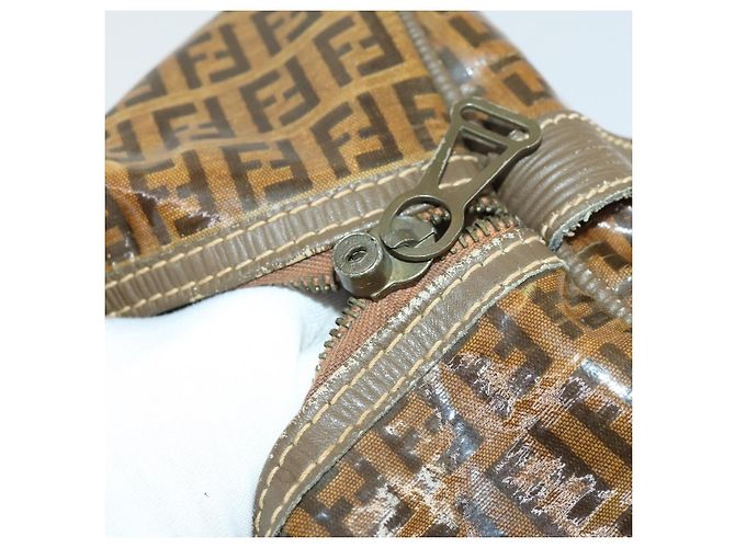 FENDI Zucchino Canvas Boston Tasche Braun Auth 170329 - Ansicht 10