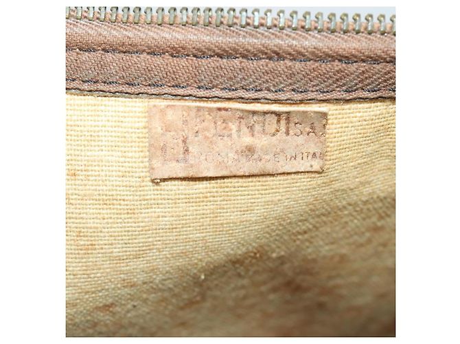 FENDI Zucchino Canvas Boston Tasche Braun Auth 170329 - Ansicht 12