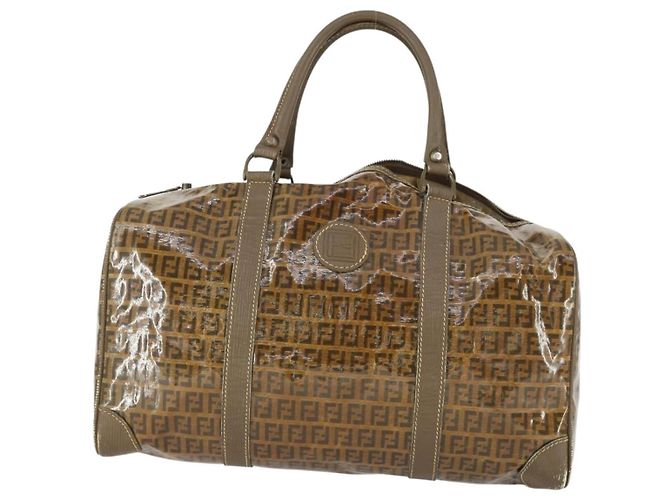 FENDI Zucchino Canvas Boston Tasche Braun Auth 170329 - Ansicht 13