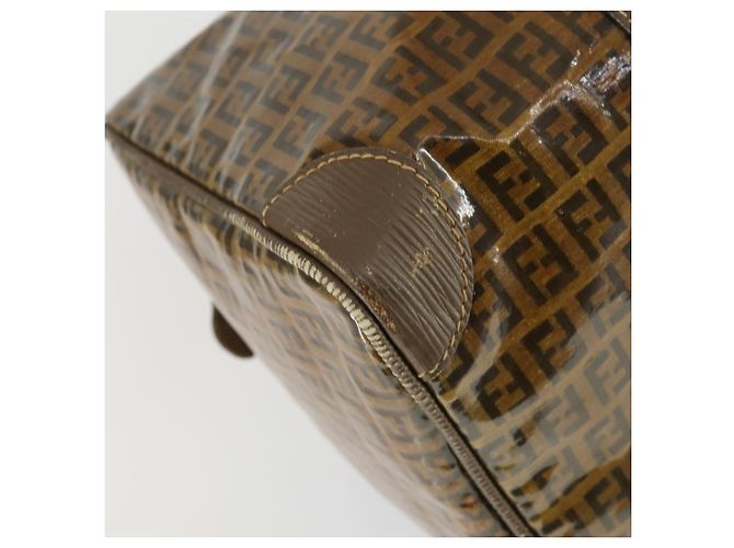 FENDI Zucchino Canvas Boston Tasche Braun Auth 170329 - Ansicht 14