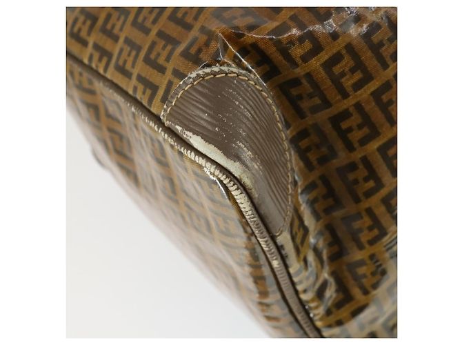 FENDI Zucchino Canvas Boston Tasche Braun Auth 170329 - Ansicht 16