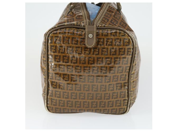 FENDI Zucchino Canvas Boston Tasche Braun Auth 170329 - Ansicht 3