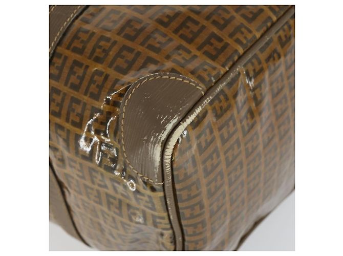 FENDI Zucchino Canvas Boston Tasche Braun Auth 170329 - Ansicht 9