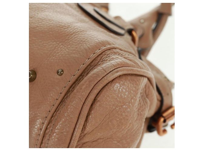 Chloé Borsa a mano Chloe Paddington in pelle marrone oro argento Auth BA10547SV D'oro - vista 11