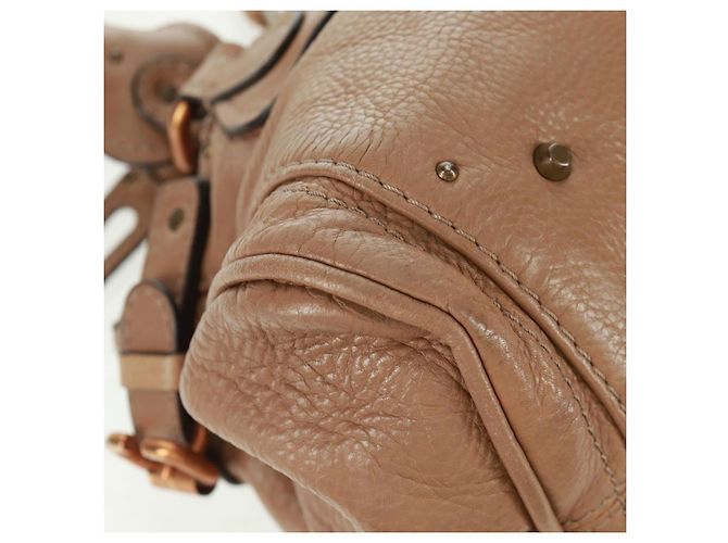 Chloé Borsa a mano Chloe Paddington in pelle marrone oro argento Auth BA10547SV D'oro - vista 12