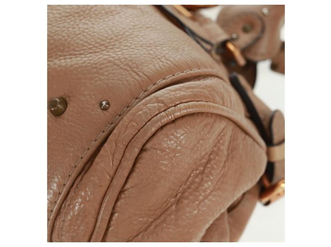 Chloé Borsa a mano Chloe Paddington in pelle marrone oro argento Auth BA10547SV D'oro - vista 13