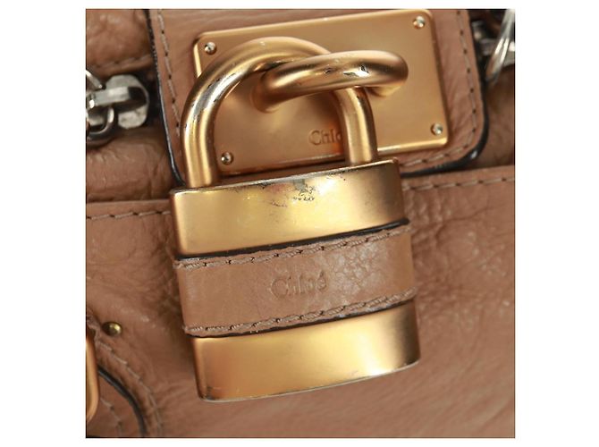 Chloé Borsa a mano Chloe Paddington in pelle marrone oro argento Auth BA10547SV D'oro - vista 14