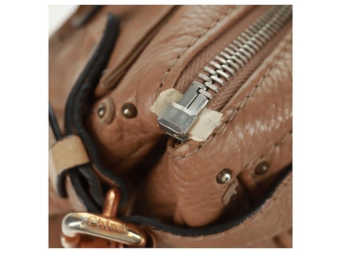 Chloé Borsa a mano Chloe Paddington in pelle marrone oro argento Auth BA10547SV D'oro - vista 16