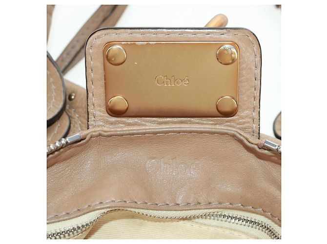 Chloé Borsa a mano Chloe Paddington in pelle marrone oro argento Auth BA10547SV D'oro - vista 17