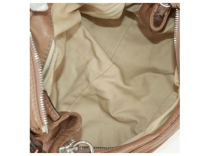 Chloé Borsa a mano Chloe Paddington in pelle marrone oro argento Auth BA10547SV D'oro - vista 18