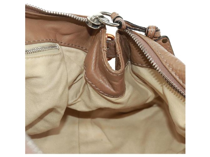 Chloé Borsa a mano Chloe Paddington in pelle marrone oro argento Auth BA10547SV D'oro - vista 19