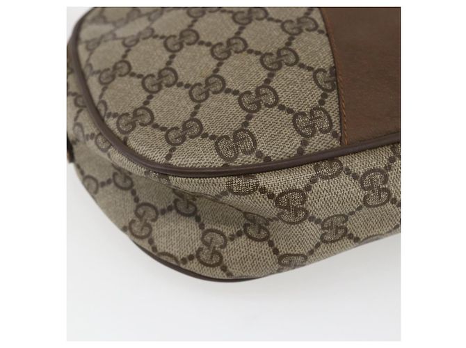 GUCCI GG Supreme Web Sherry Line Clutch Bag PVC Beige Oro 89 01 034 Auth 170931 - vista 15