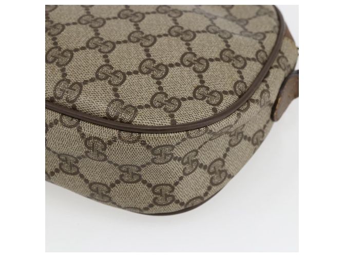 GUCCI GG Supreme Web Sherry Line Clutch Bag PVC Beige Oro 89 01 034 Auth 170931 - vista 16