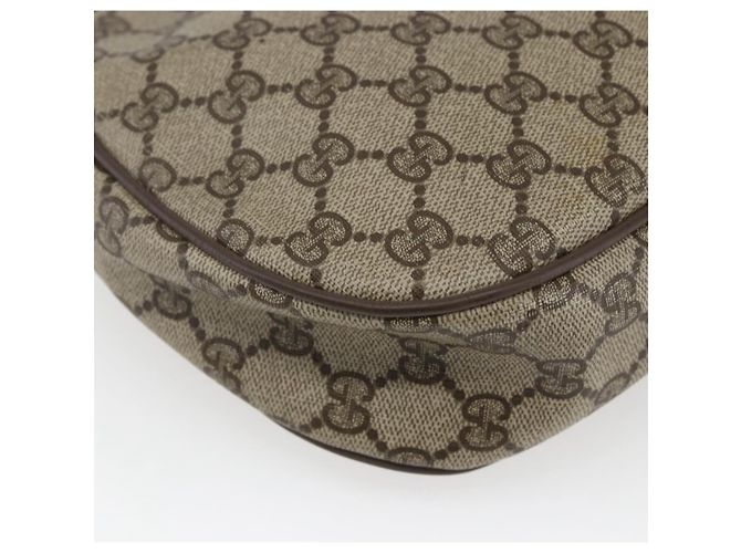 GUCCI GG Supreme Web Sherry Line Clutch Bag PVC Beige Oro 89 01 034 Auth 170931 - vista 17