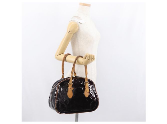 LOUIS VUITTON Borsa a Mano Summit Drive Monogram Vernis Amarante M93516 Auth ka2289 Bordò - vista 23