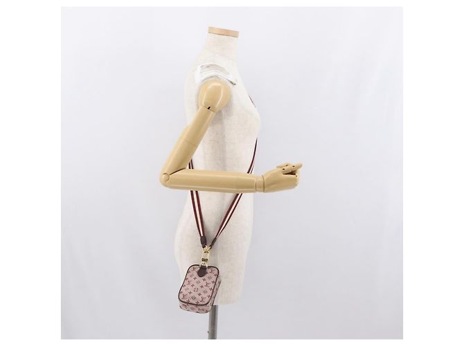 LOUIS VUITTON Pochette Digitale Mini Usu Monogramma Rossa M60001 LV Auth 170804 Rosso - vista 22