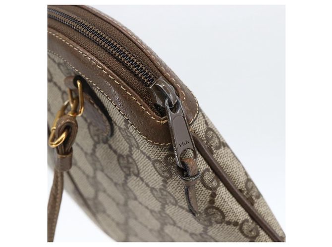 GUCCI GG Supreme Web Sherry Line Tasche aus PVC Beige Rot 904 02 047 Auth ti3671 - Ansicht 10