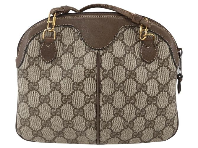 GUCCI GG Supreme Web Sherry Line Tasche aus PVC Beige Rot 904 02 047 Auth ti3671 - Ansicht 2