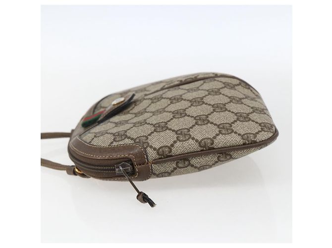 GUCCI GG Supreme Web Sherry Line Tasche aus PVC Beige Rot 904 02 047 Auth ti3671 - Ansicht 3