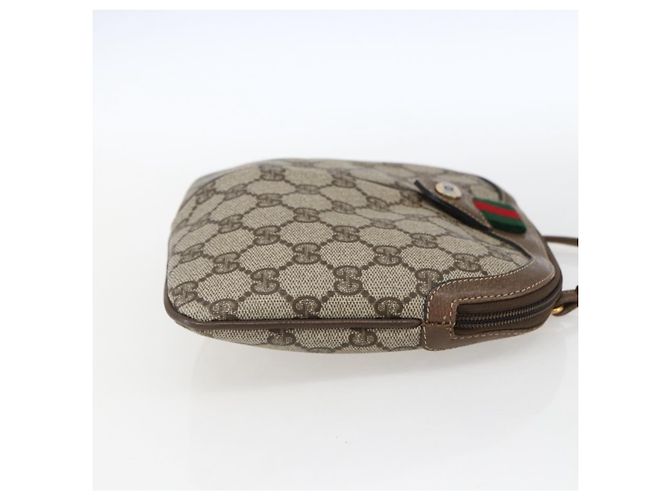 GUCCI GG Supreme Web Sherry Line Tasche aus PVC Beige Rot 904 02 047 Auth ti3671 - Ansicht 4