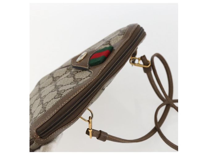 GUCCI GG Supreme Web Sherry Line Tasche aus PVC Beige Rot 904 02 047 Auth ti3671 - Ansicht 6