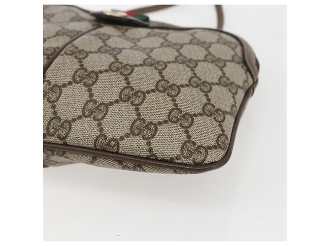 GUCCI GG Supreme Web Sherry Line Tasche aus PVC Beige Rot 904 02 047 Auth ti3671 - Ansicht 9