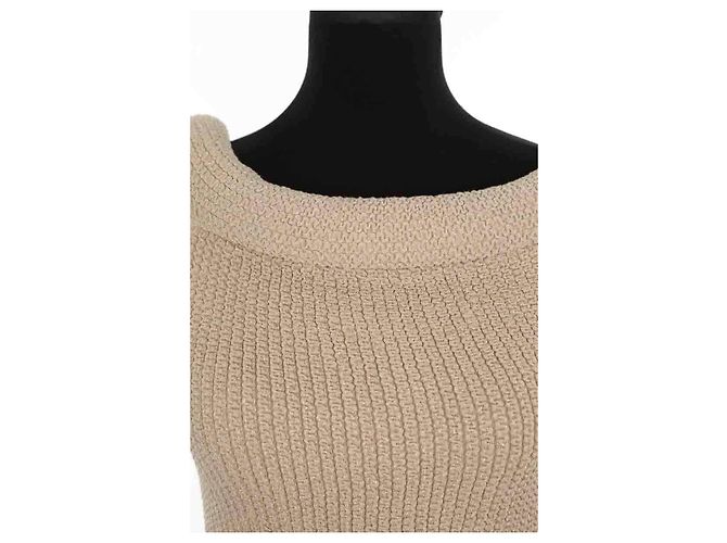 Totême Top beige sin mangas - vista 2