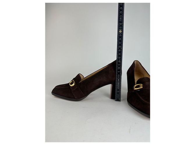 Décolleté in suede vintage Gucci marrone EU36,5 - vista 6