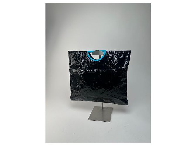 Pleats Please Vintage Issey Miyake Patentasche Schwarz - Ansicht 5